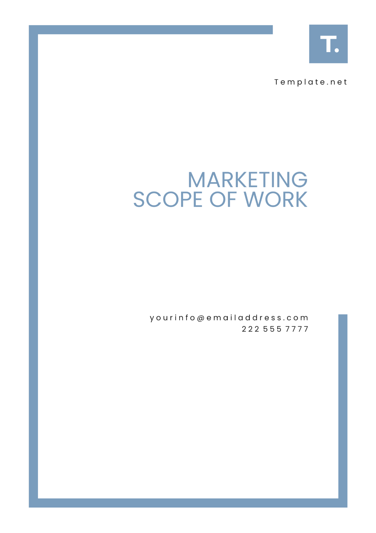 Marketing Scope of Work Template - Edit Online & Download