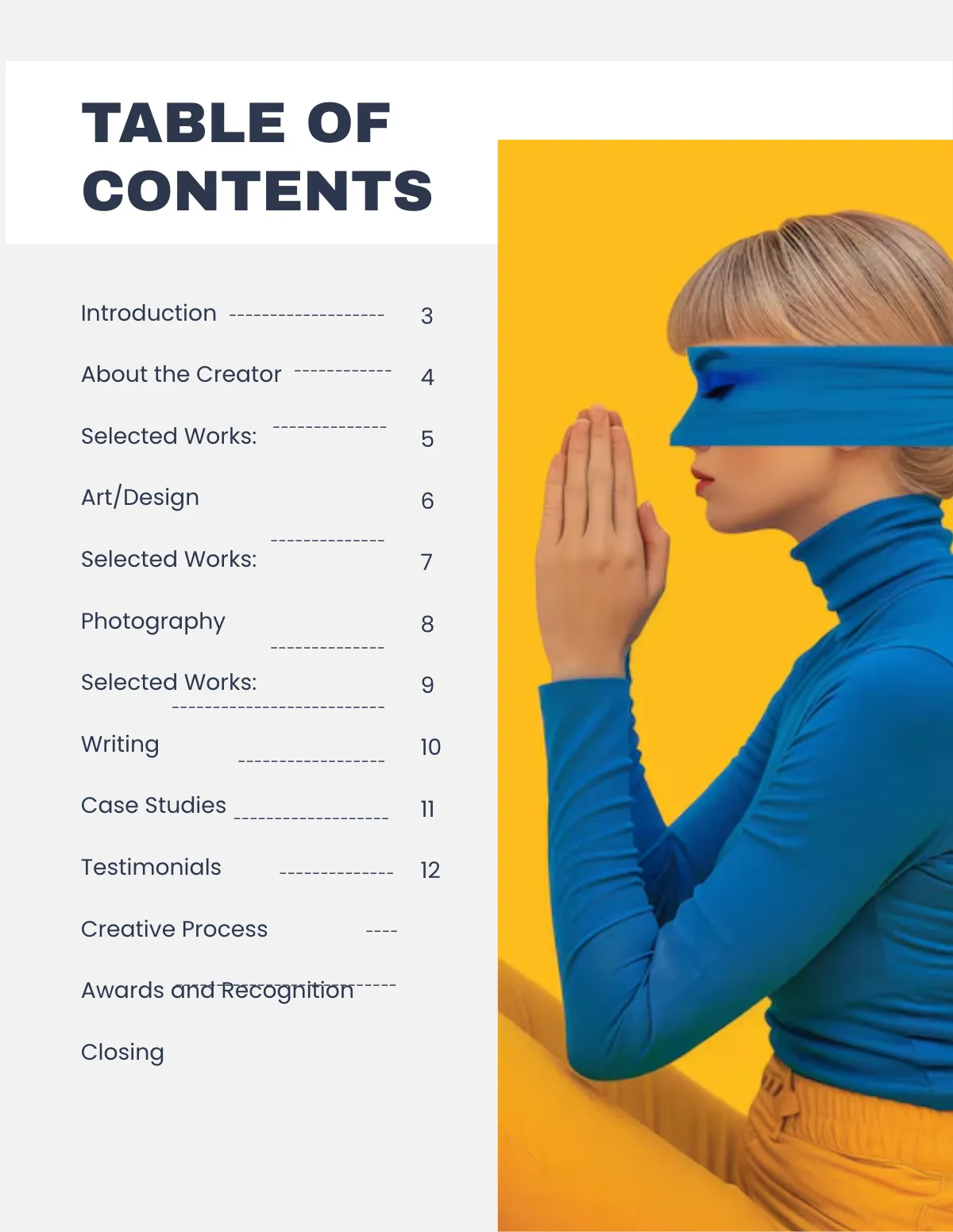 Free Creative Portfolio Magazine Template to Edit Online