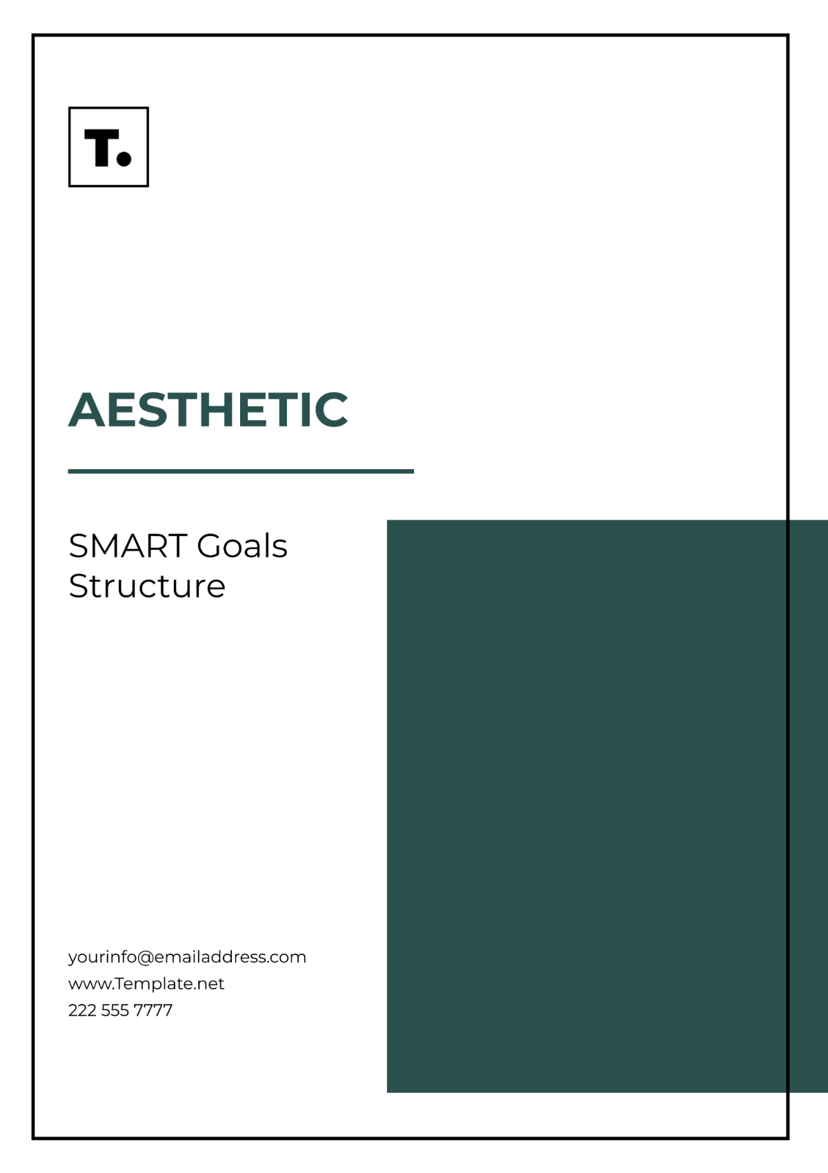 Aesthetic SMART Goals Structure Template - Edit Online & Download