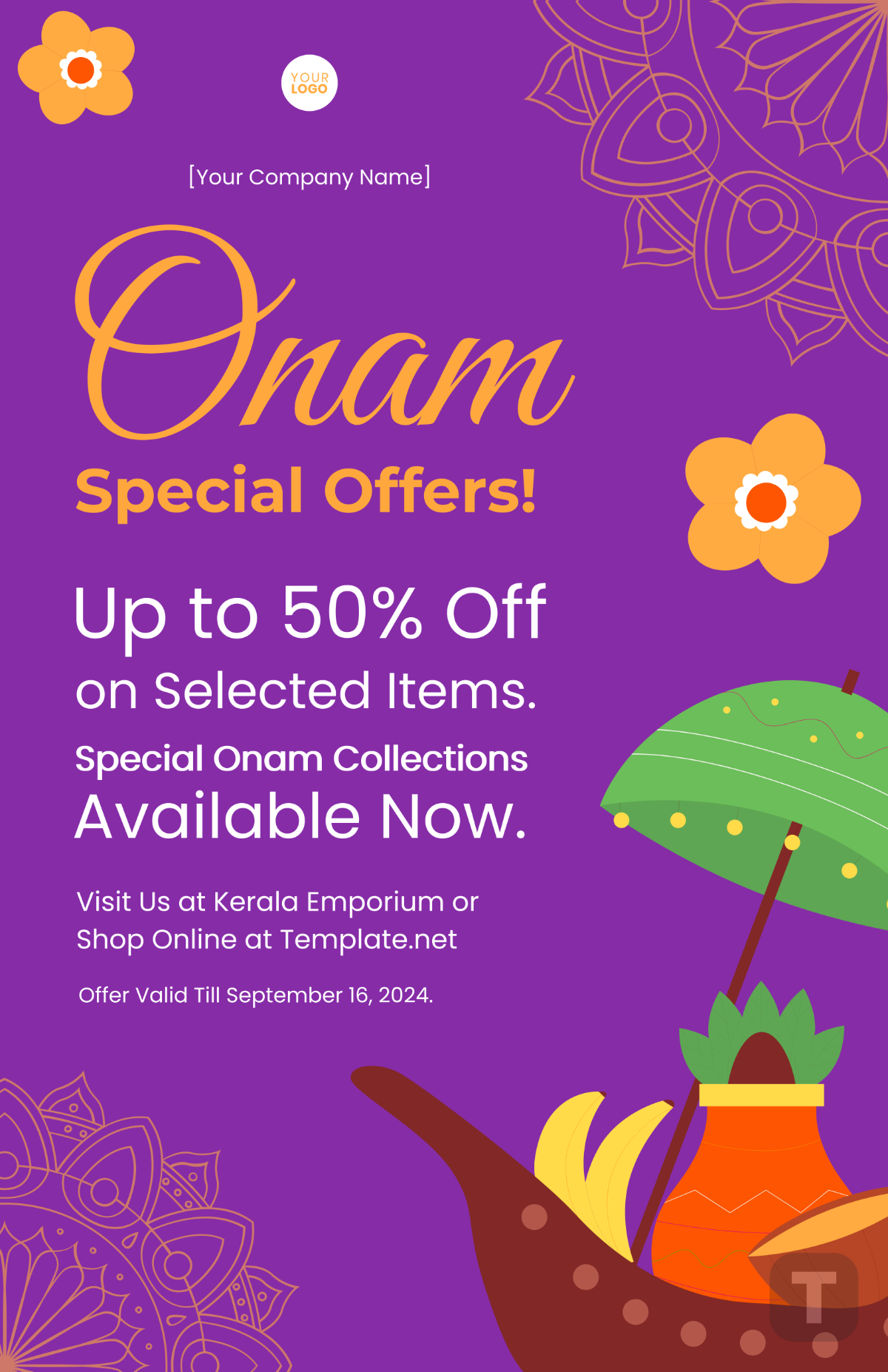 Onam Offer Poster