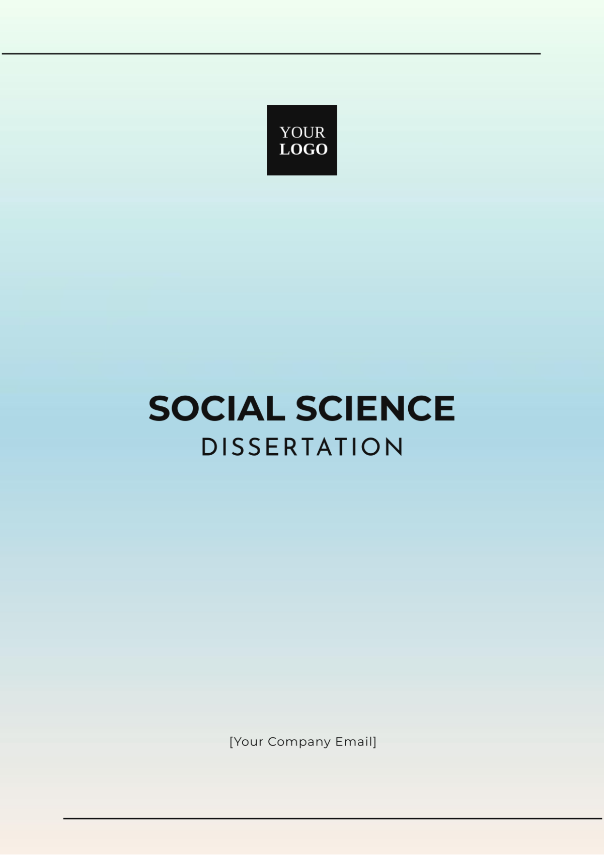 Social Sciences Dissertation Template - Edit Online & Download