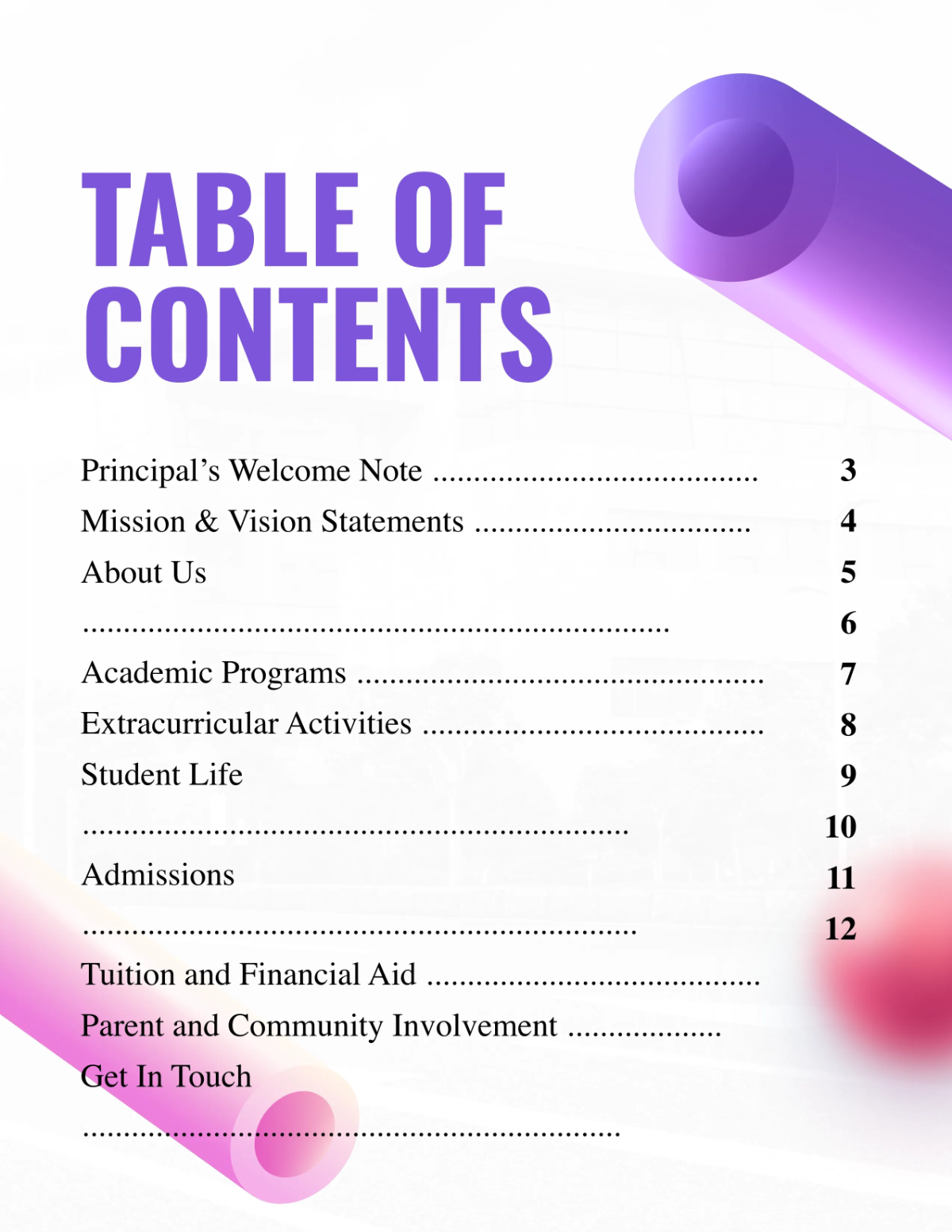 Free Creative School Catalog Template to Edit Online