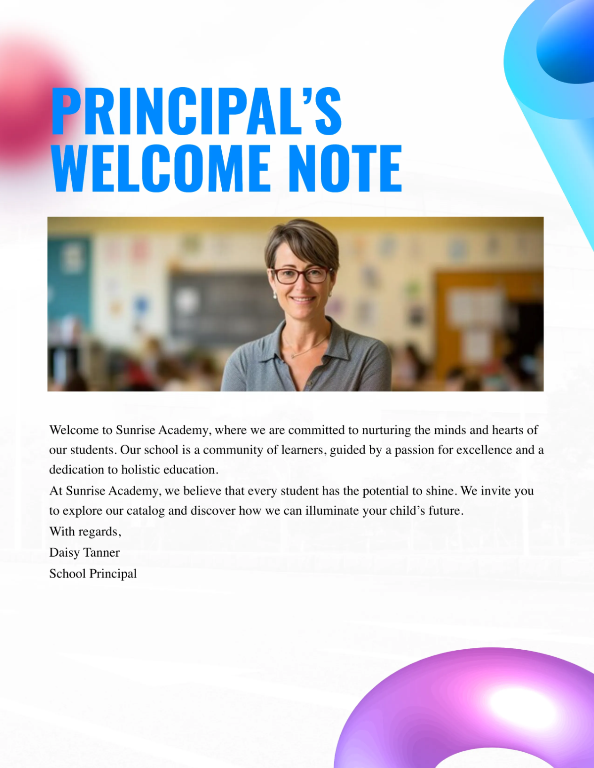 Free Creative School Catalog Template to Edit Online