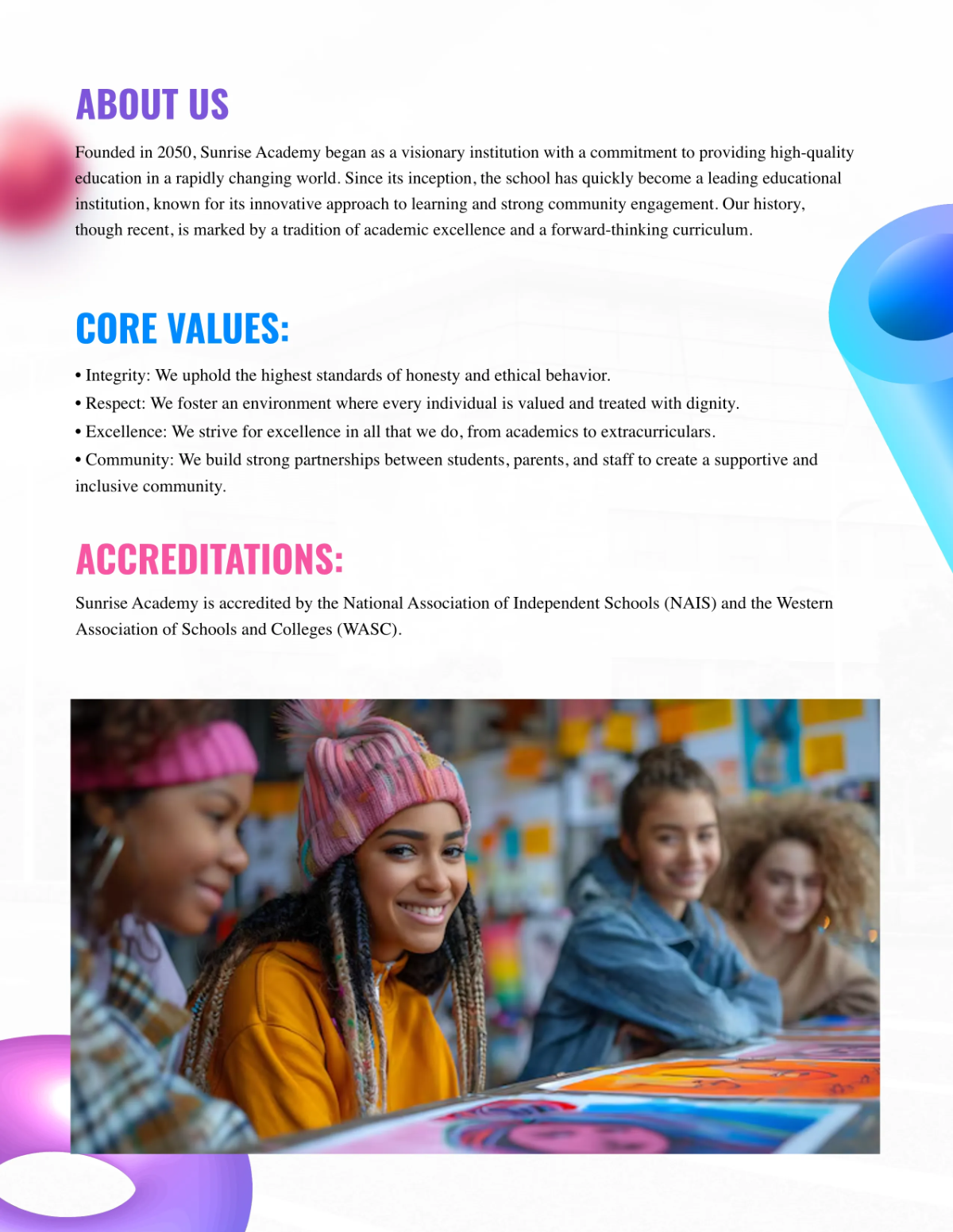 Free Creative School Catalog Template to Edit Online