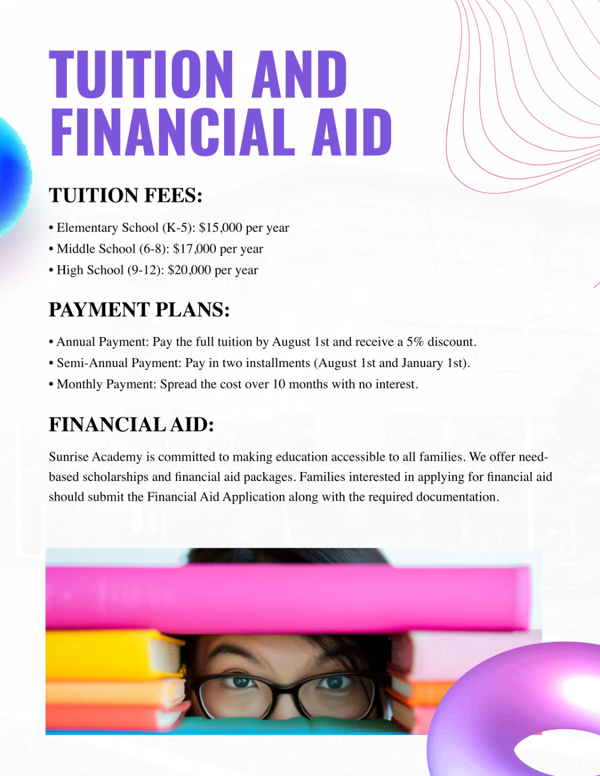 Free Creative School Catalog Template to Edit Online