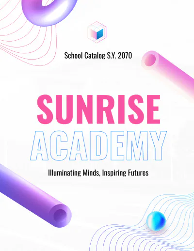 Free Creative School Catalog Template to Edit Online