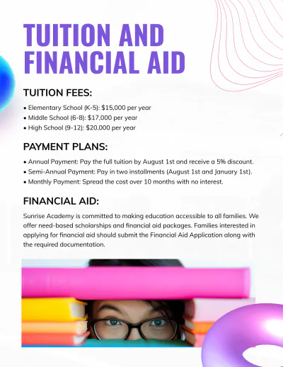 Free Creative School Catalog Template to Edit Online