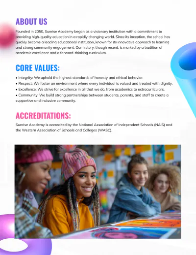 Free Creative School Catalog Template to Edit Online