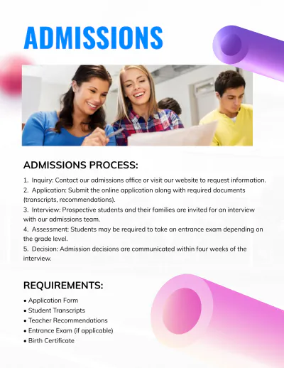 Free Creative School Catalog Template to Edit Online