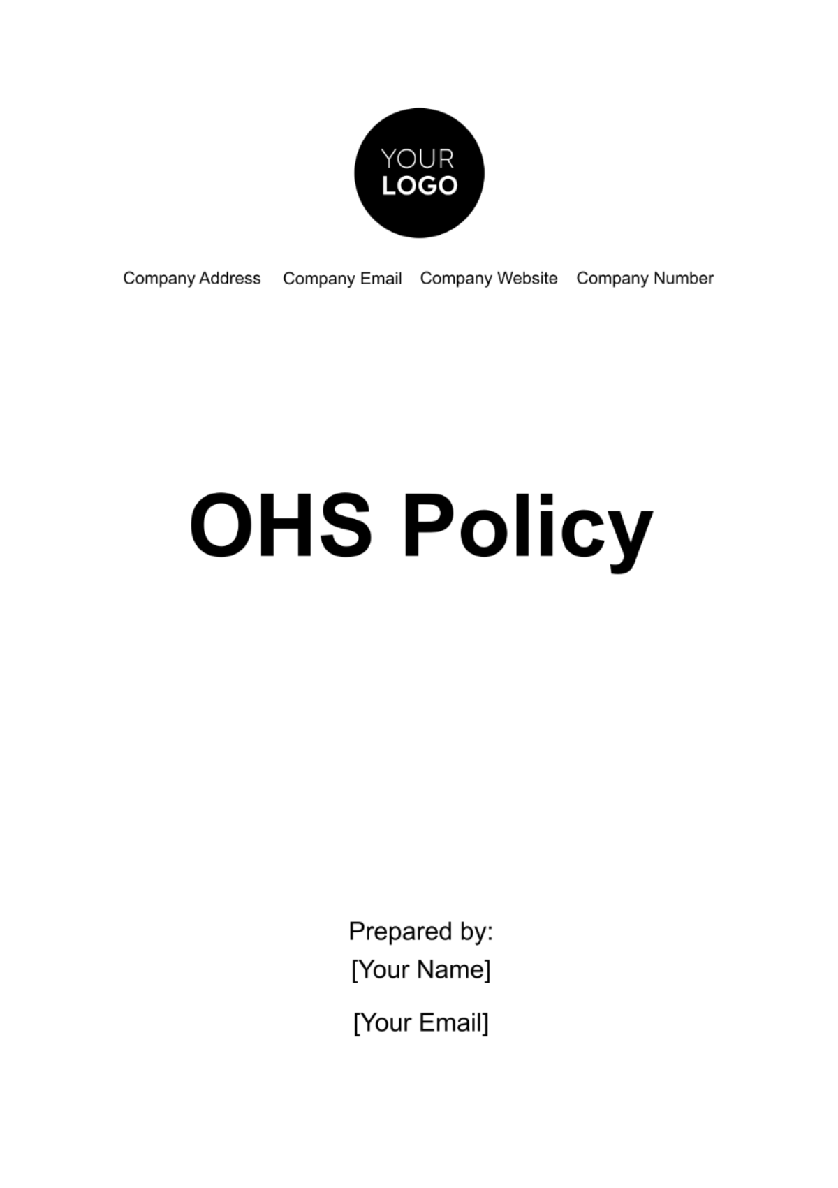 OHS Policy Template - Edit Online & Download