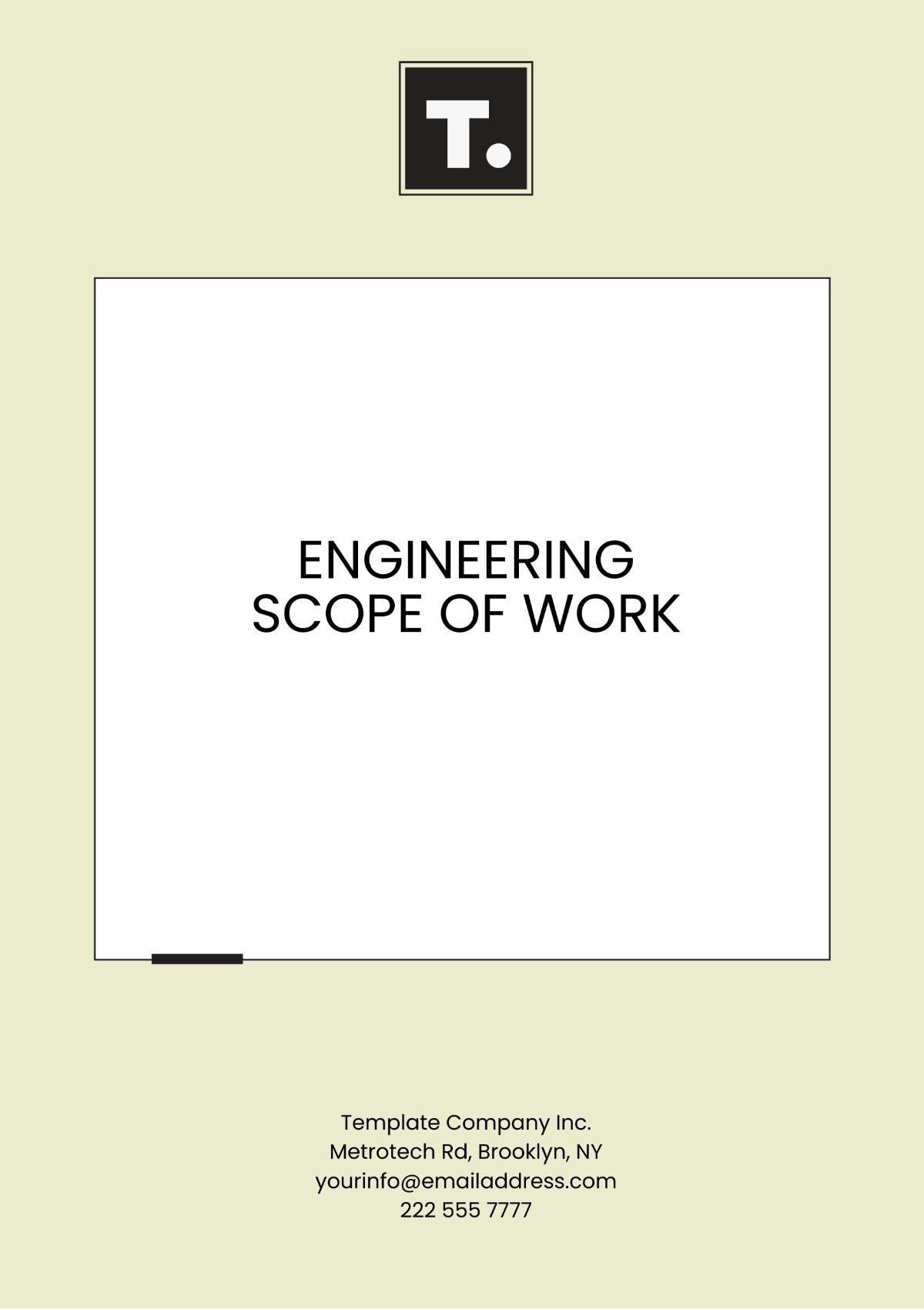 Engineering Scope of Work Template - Edit Online & Download