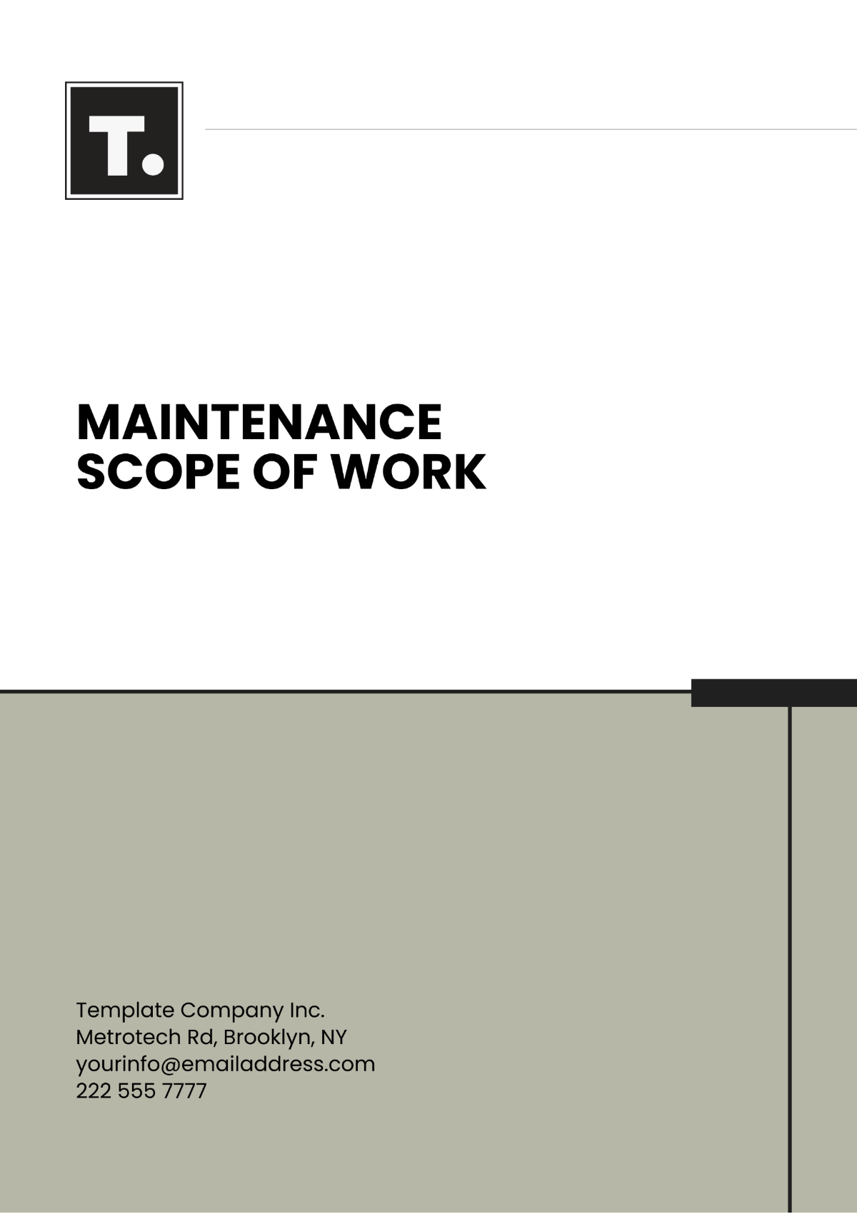 Maintenance Scope of Work Template - Edit Online & Download