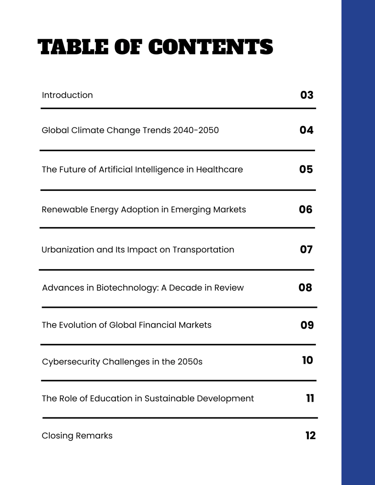 Free Report Catalog Template to Edit Online