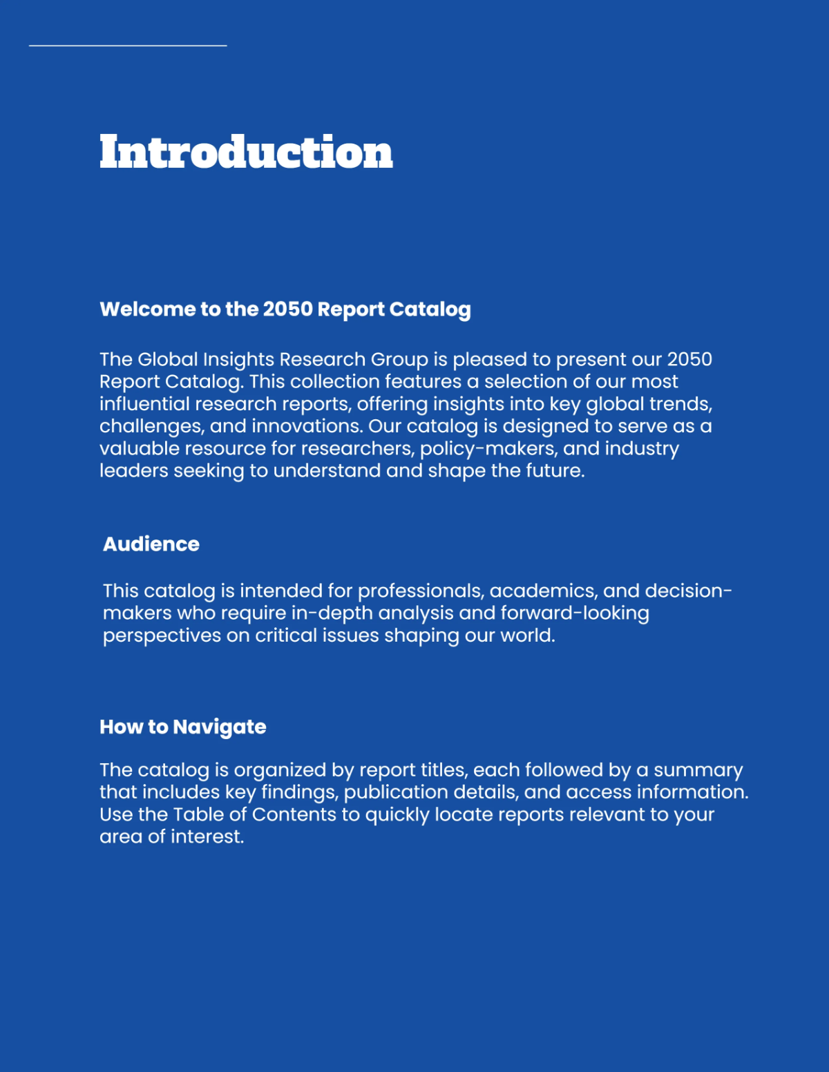 Free Report Catalog Template to Edit Online