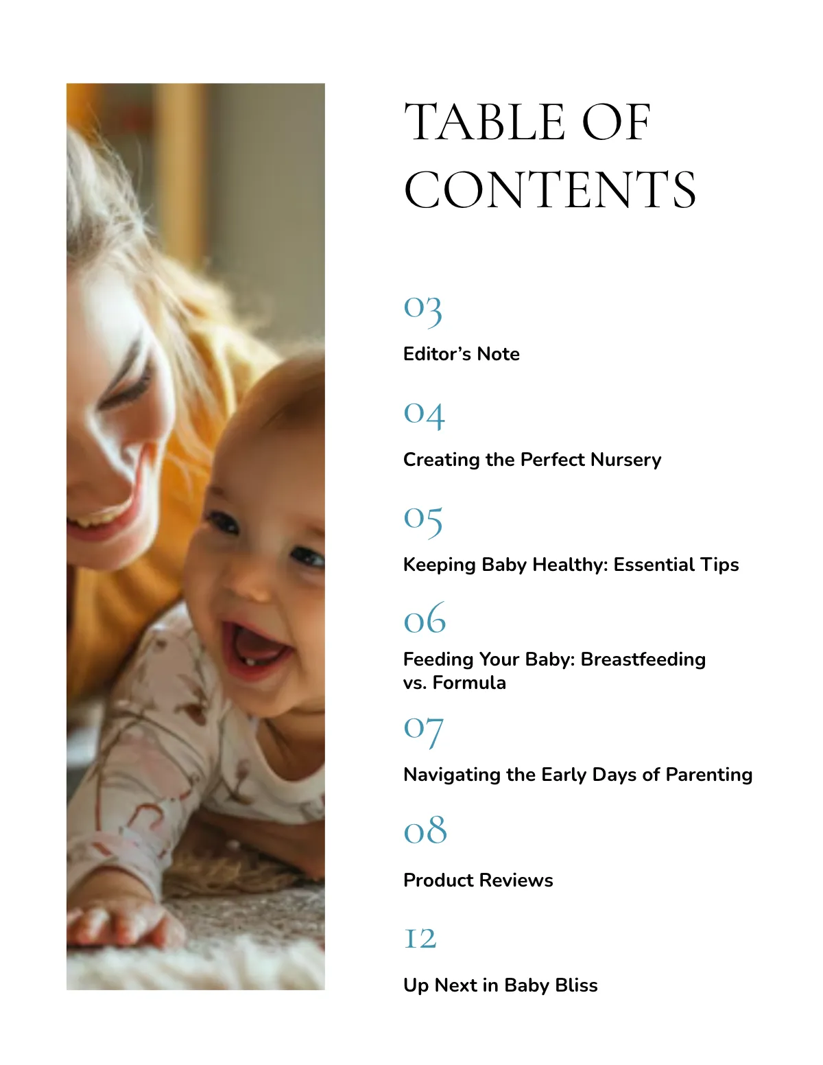 Free Baby Magazine Template to Edit Online