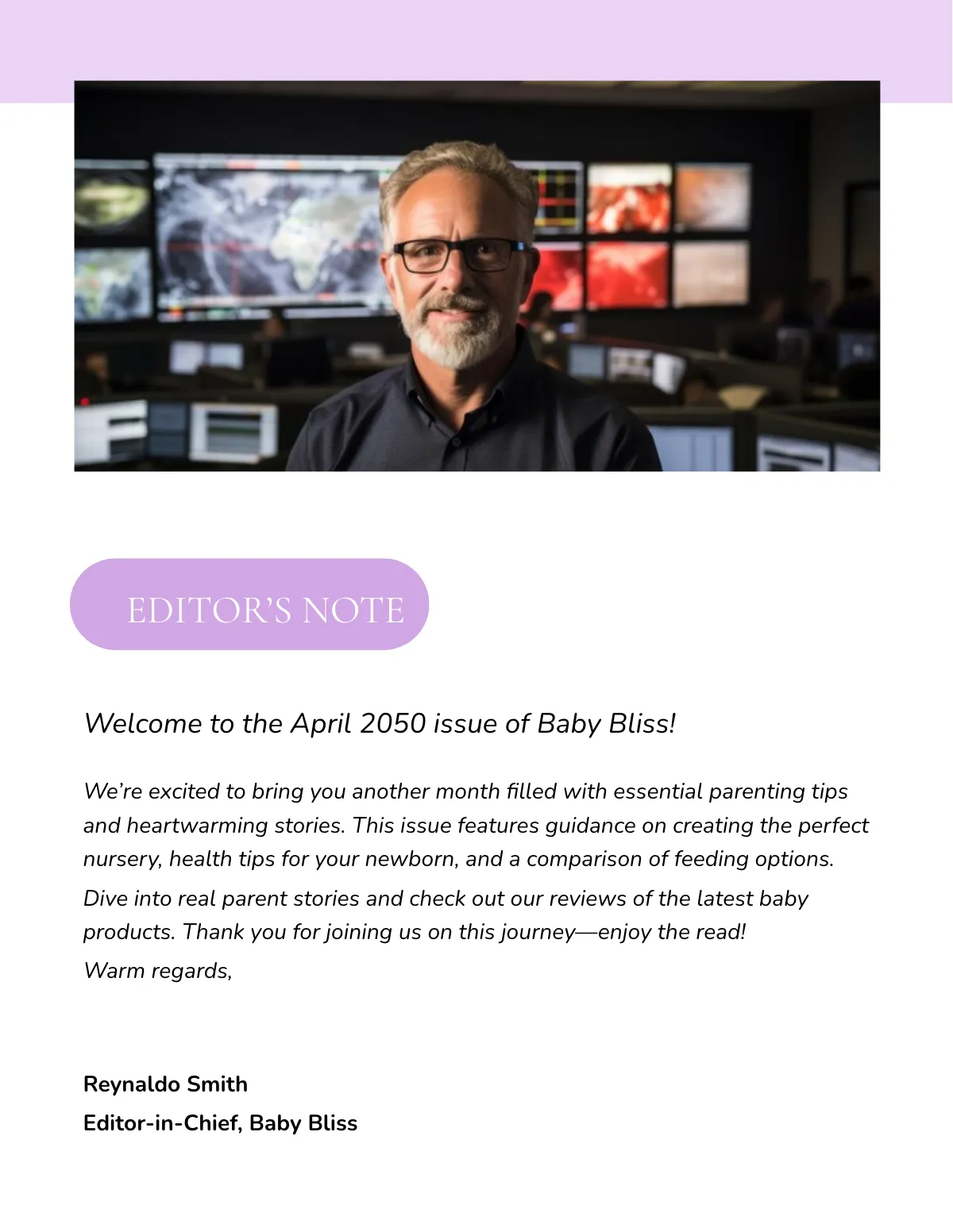 Free Baby Magazine Template to Edit Online