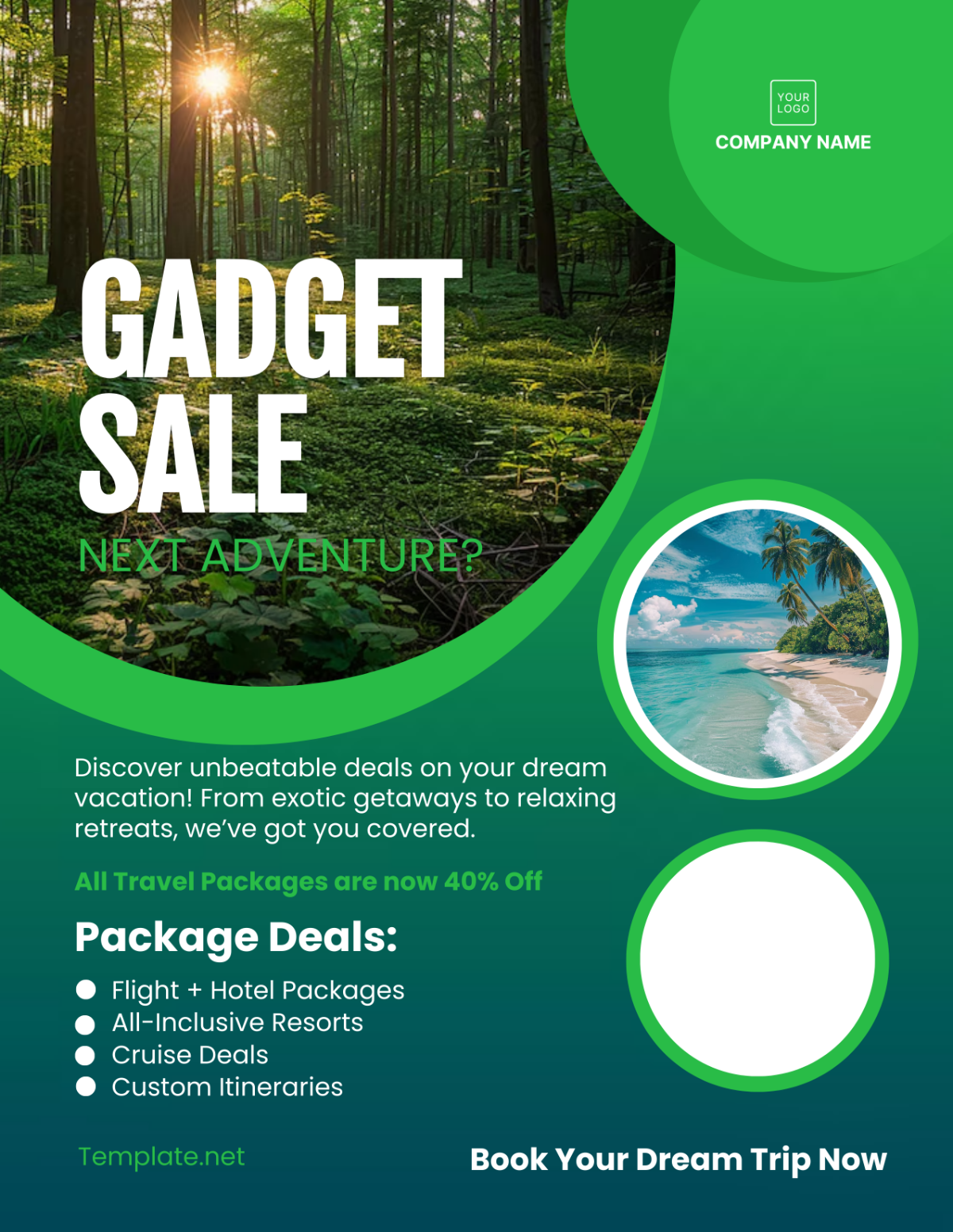 Travel Sale Flyer Template - Edit Online & Download