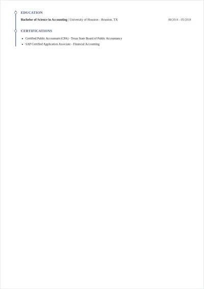 Free Accounting ATS Resume Template, AI Resume Builder