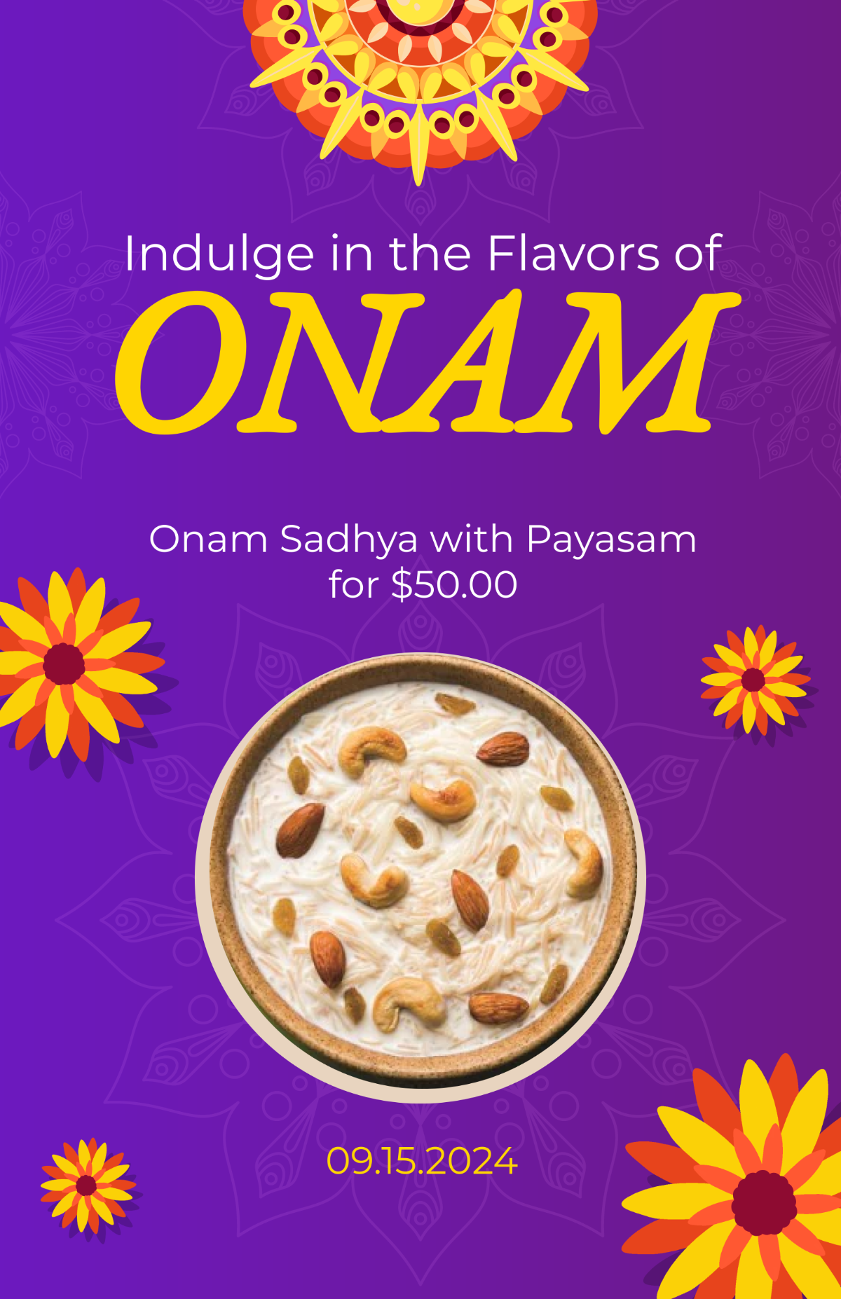 Onam Food Poster