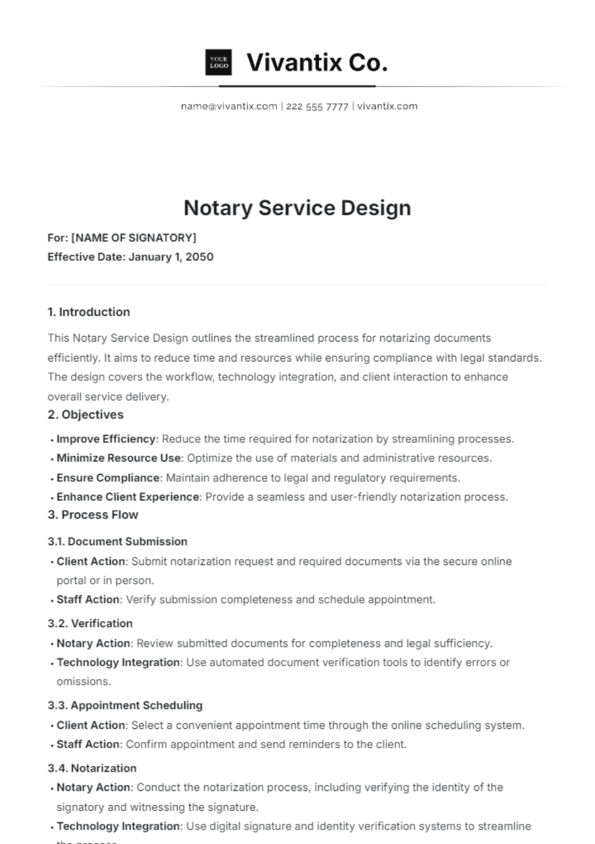 Notary Service Design Template