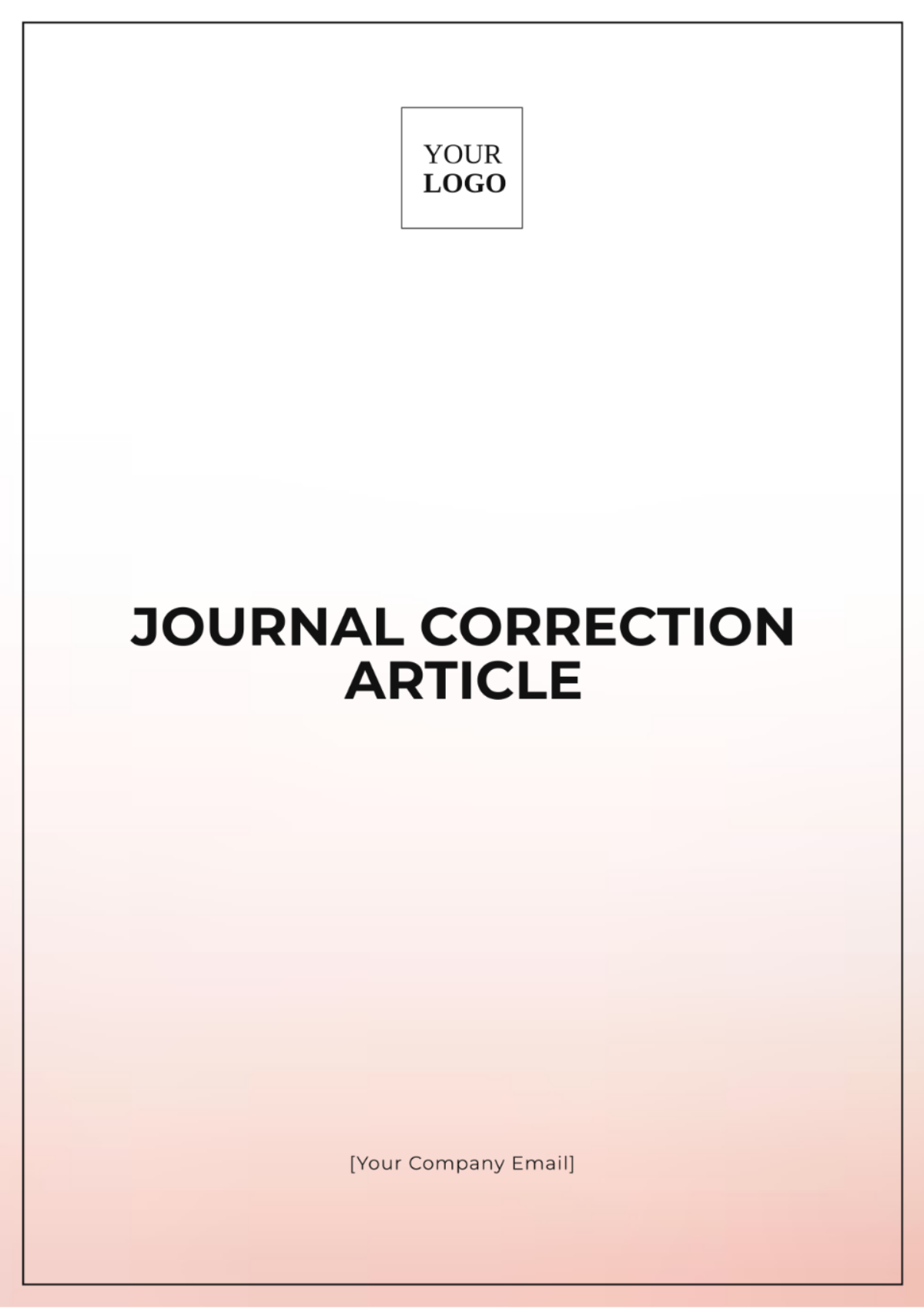 Journal Correction Article Template - Edit Online & Download