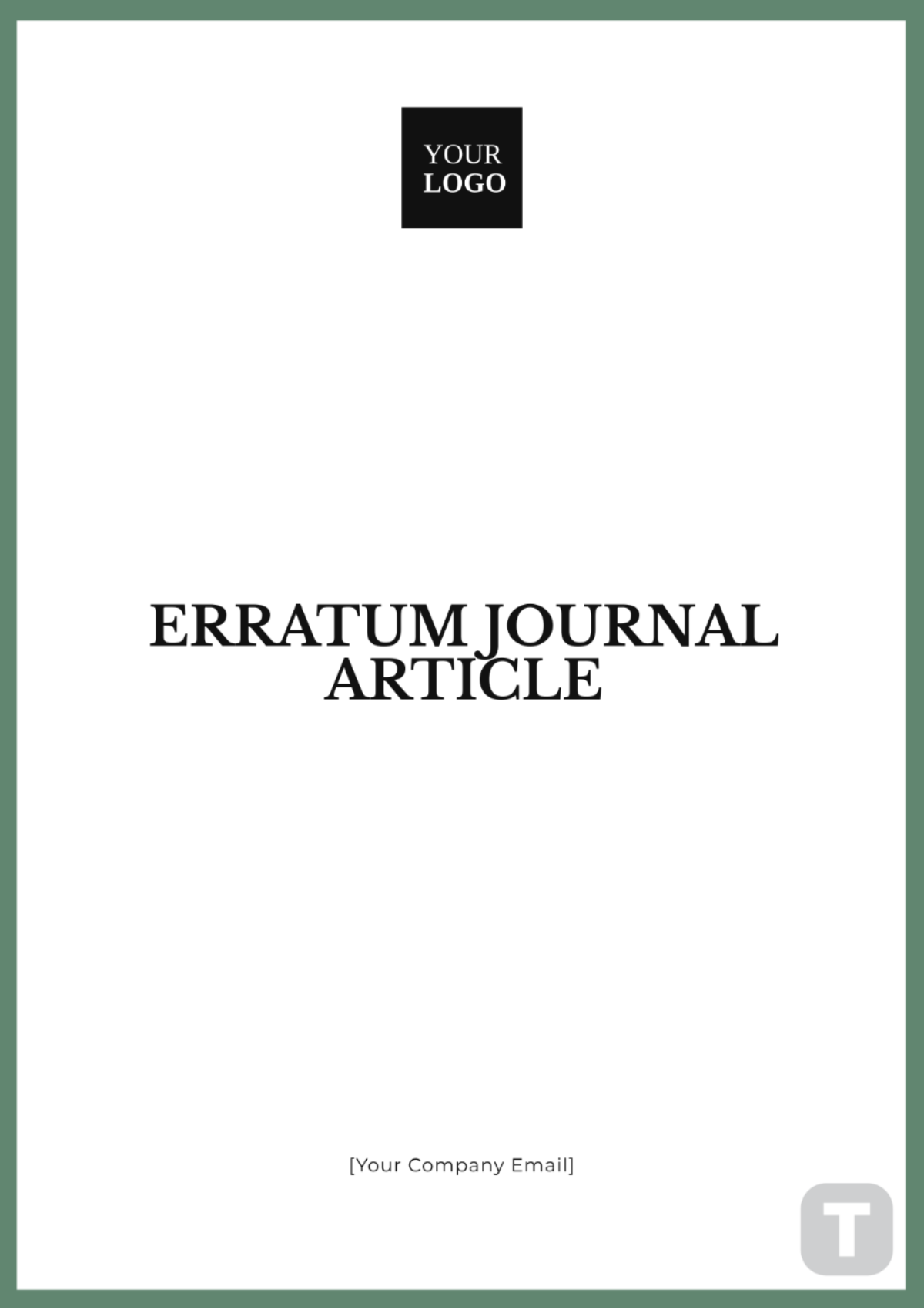 Erratum Journal Article Template - Edit Online & Download