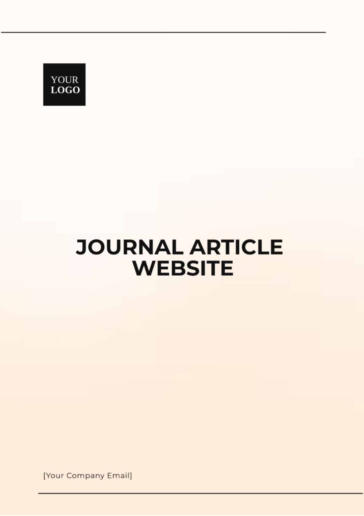 Journal Article Website Template - Edit Online & Download