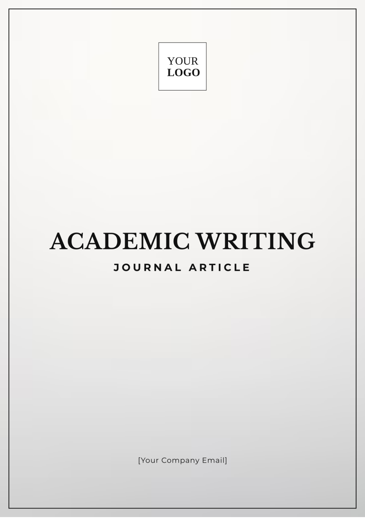 Academic Writing Journal Article Template - Edit Online & Download