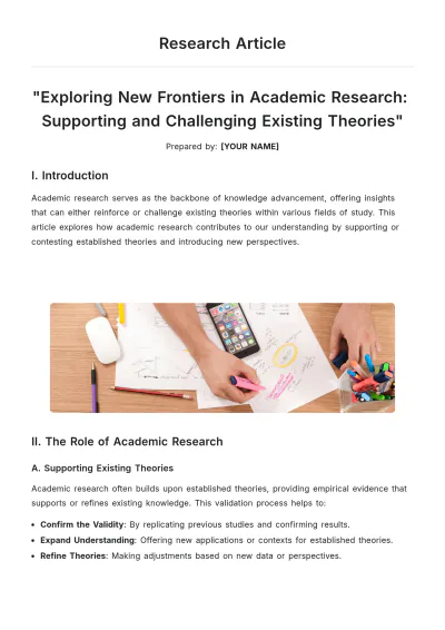 Free Research Article Template to Edit Online