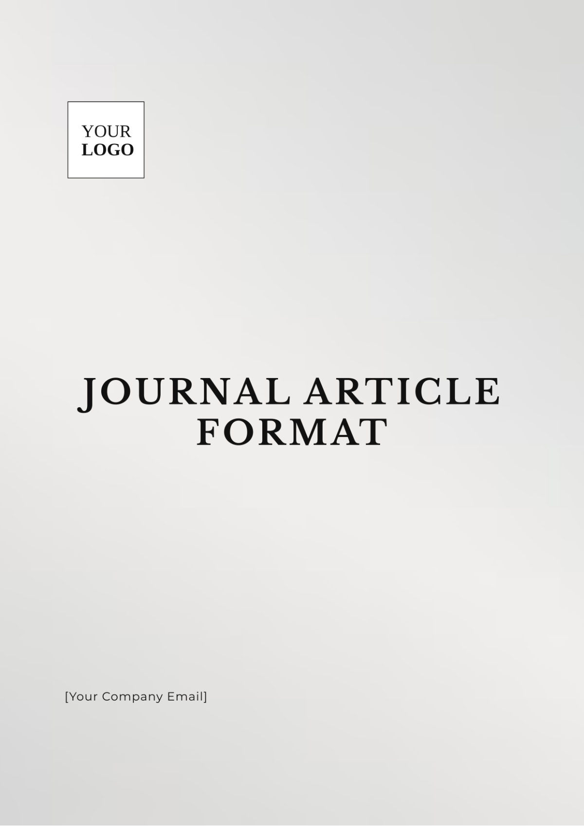 Journal Article Format Template - Edit Online & Download