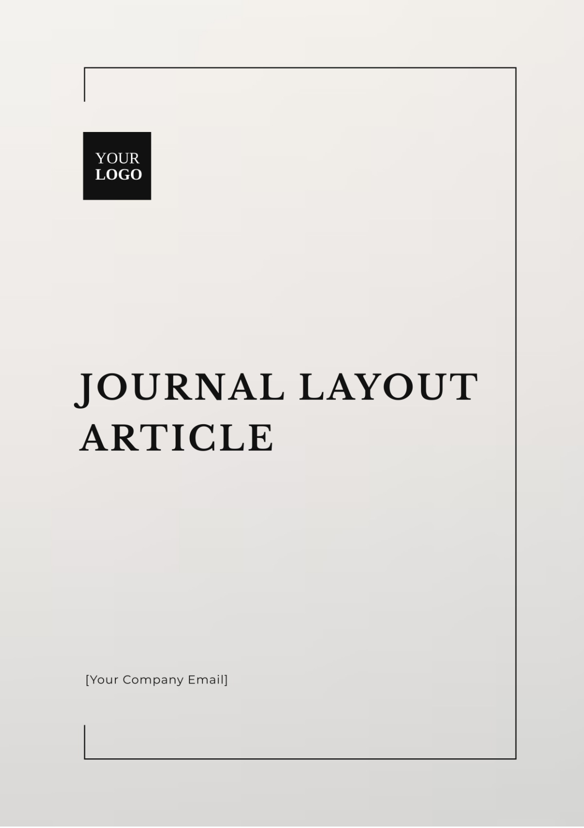 Journal Layout Article Template - Edit Online & Download