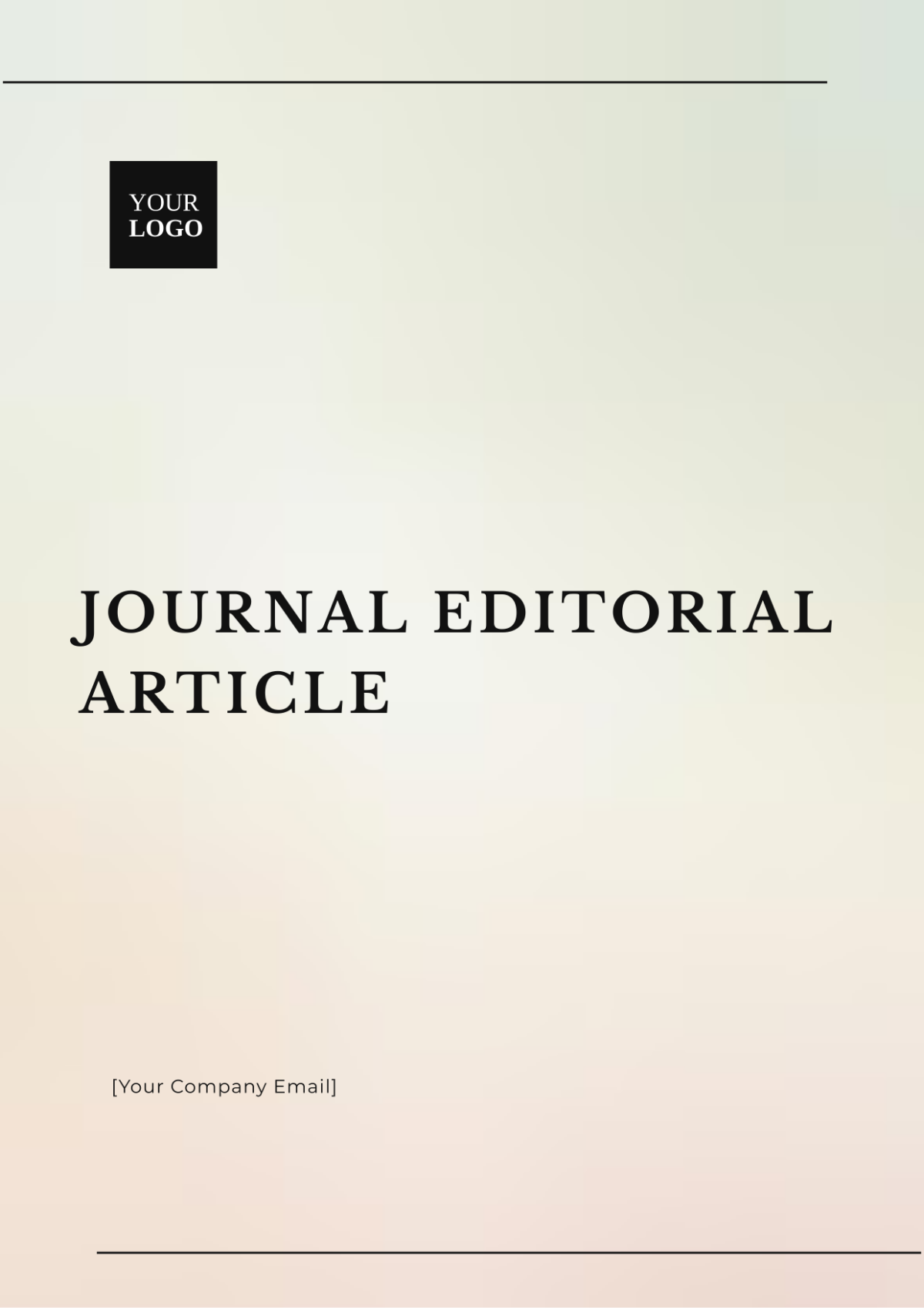 Journal Editorial Article Template - Edit Online & Download