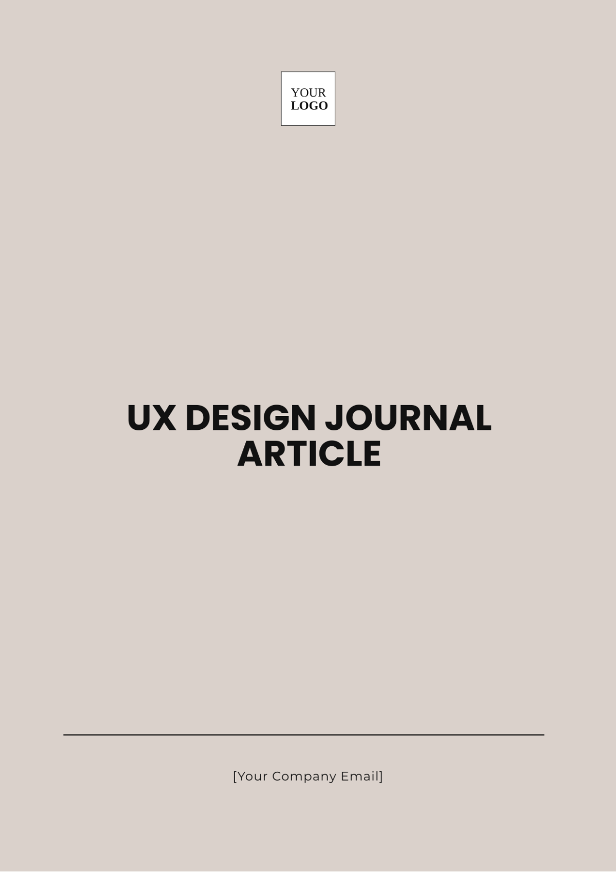 UX Design Journal Article Template - Edit Online & Download