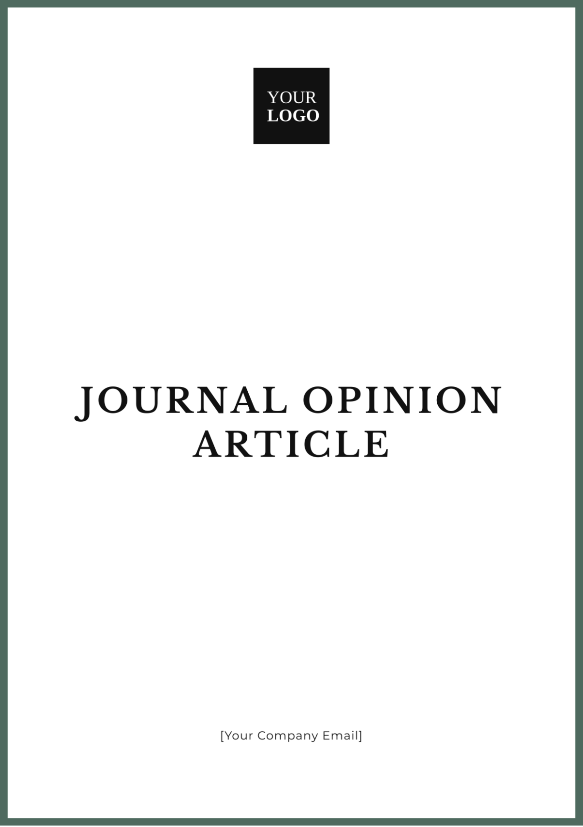 Journal Opinion Article Template - Edit Online & Download