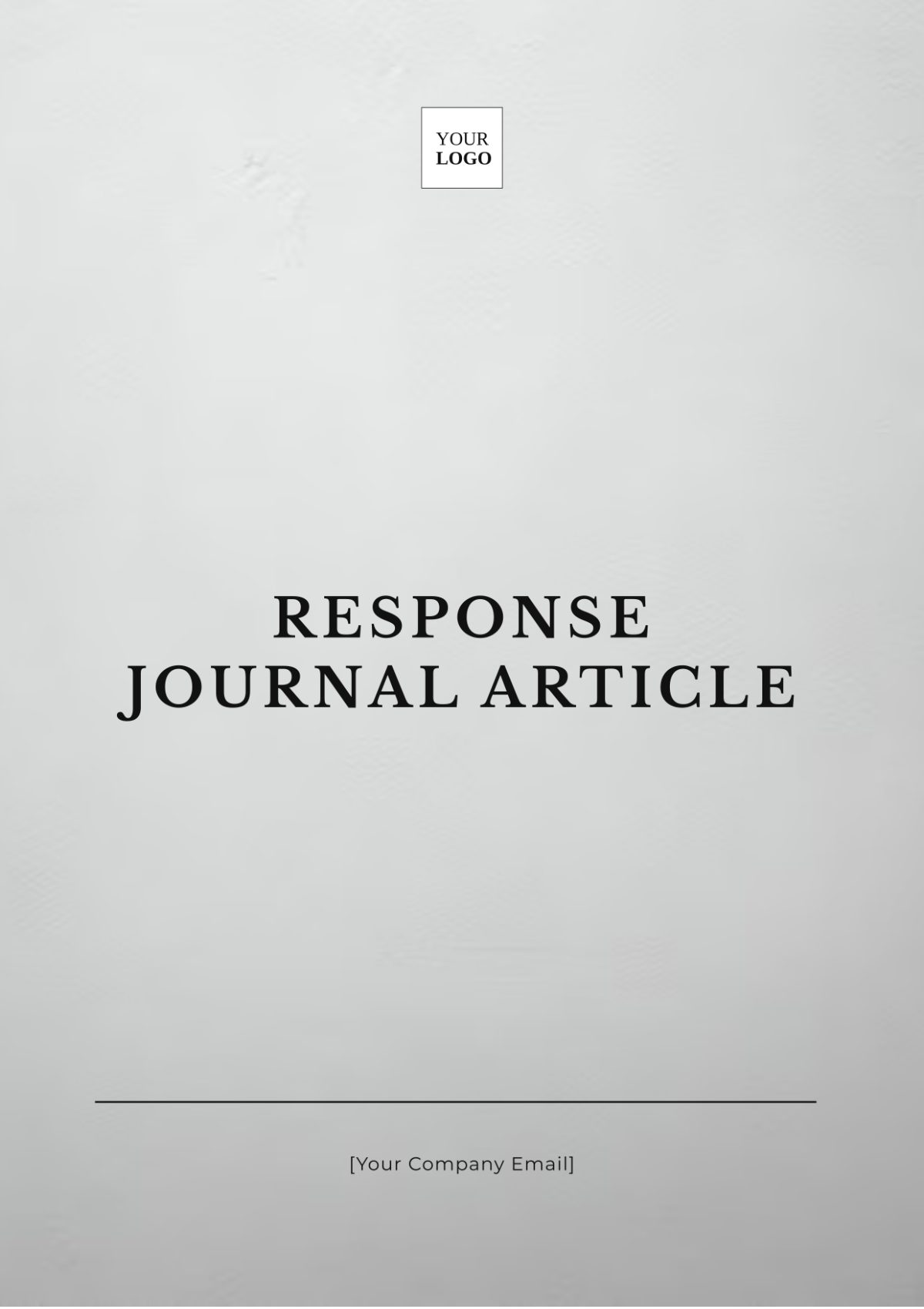 Response Journal Article Template - Edit Online & Download