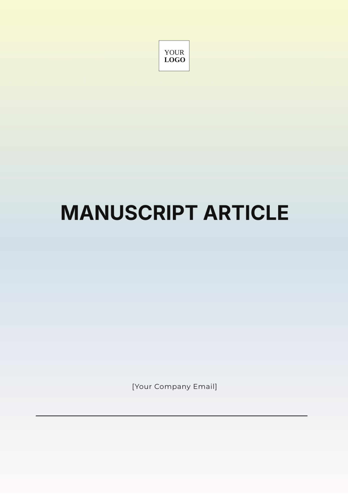 Manuscript Article Template - Edit Online & Download