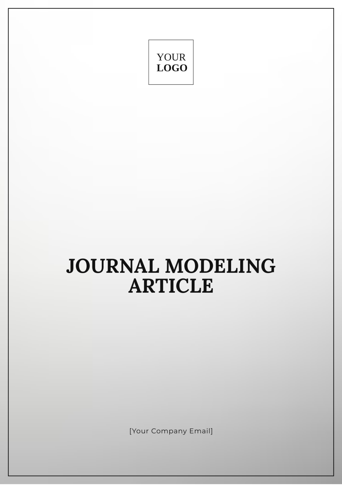 Journal Modeling Article Template - Edit Online & Download