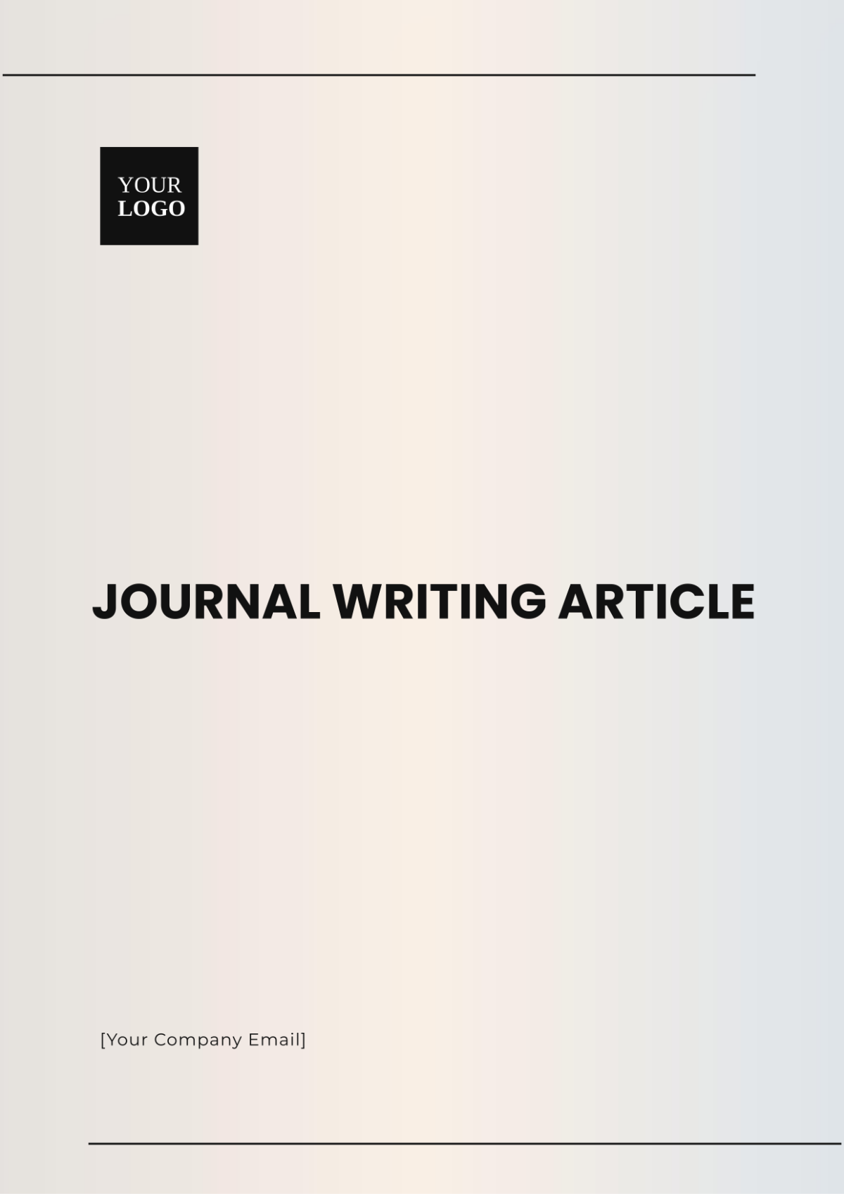 Journal Writing Article Template - Edit Online & Download