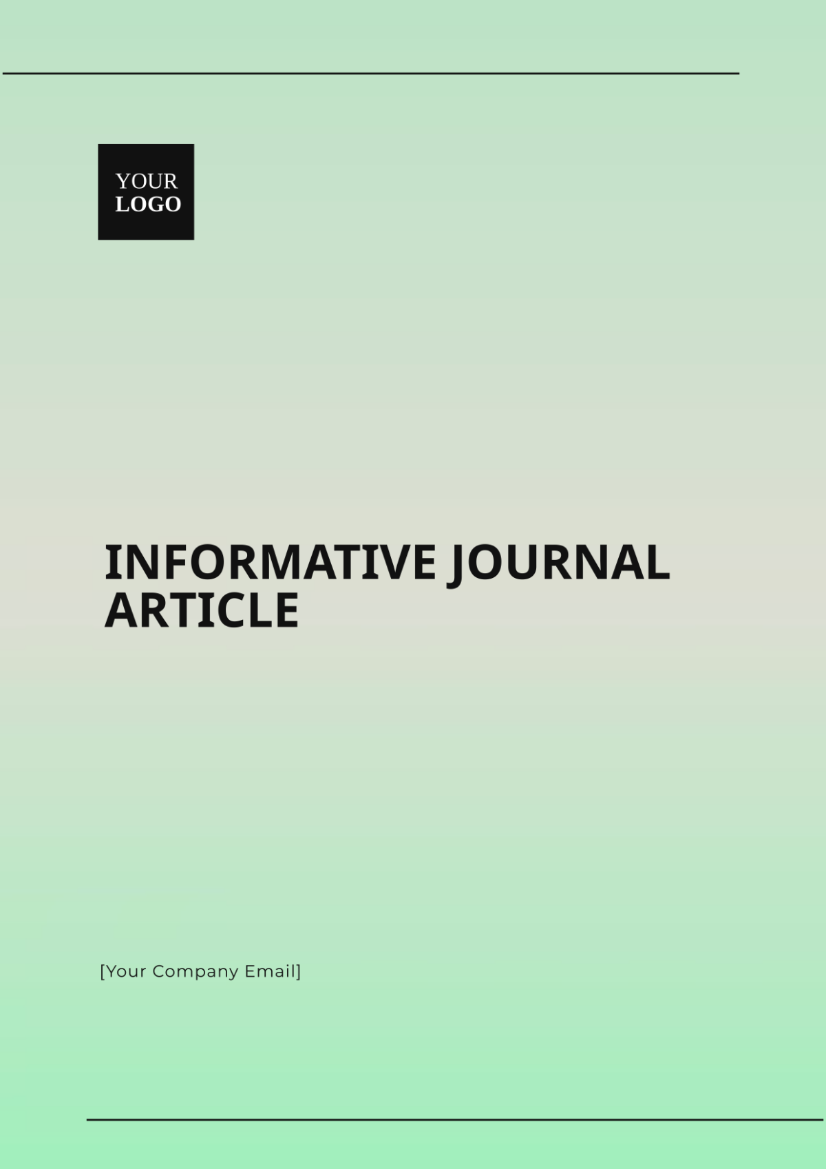 Informative Journal Article Template - Edit Online & Download