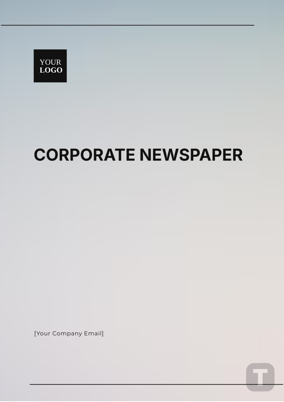 Free Corporate Newspaper Template to Edit Online