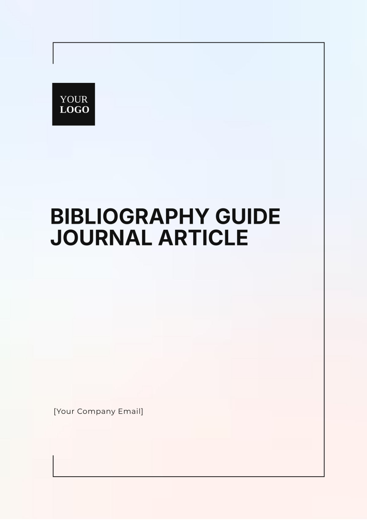 Bibliography Guide Journal Article Template - Edit Online & Download