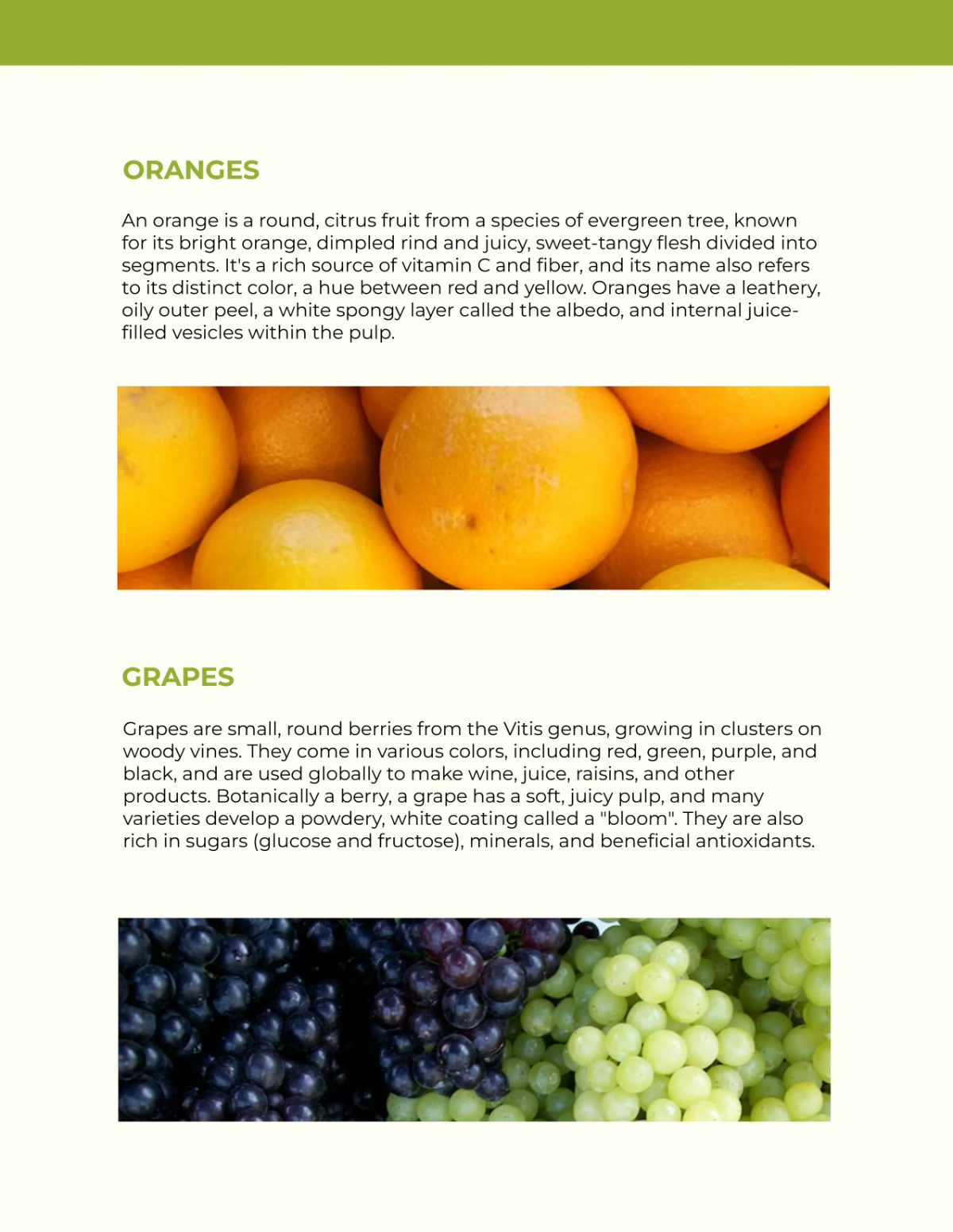 Free Fruits Catalog Layout Template to Edit Online