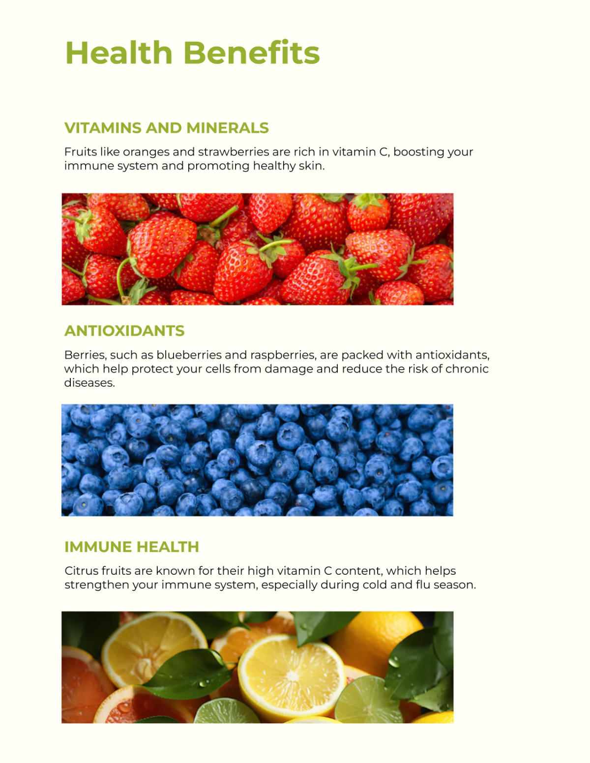 Free Fruits Catalog Layout Template to Edit Online