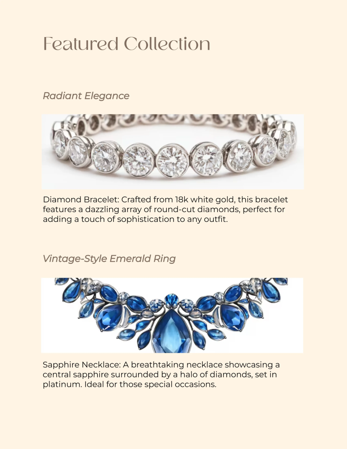 Free Jewelry Catalog Design Template to Edit Online