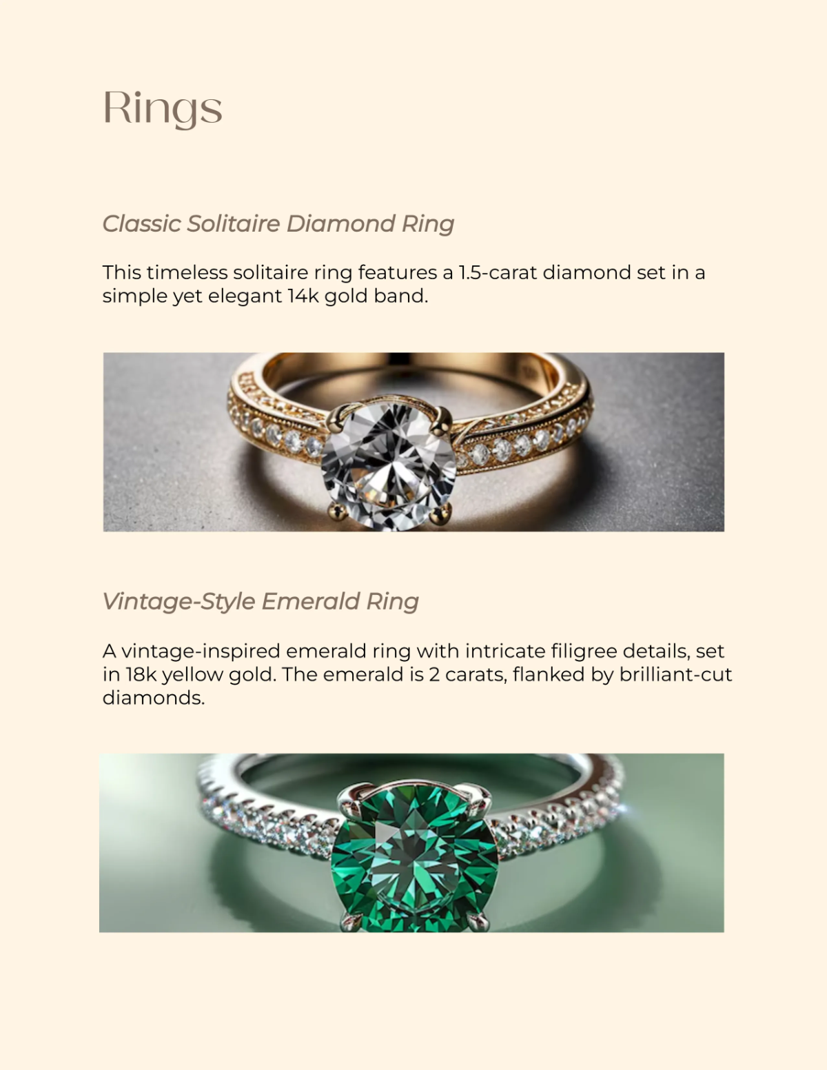 Free Jewelry Catalog Design Template to Edit Online