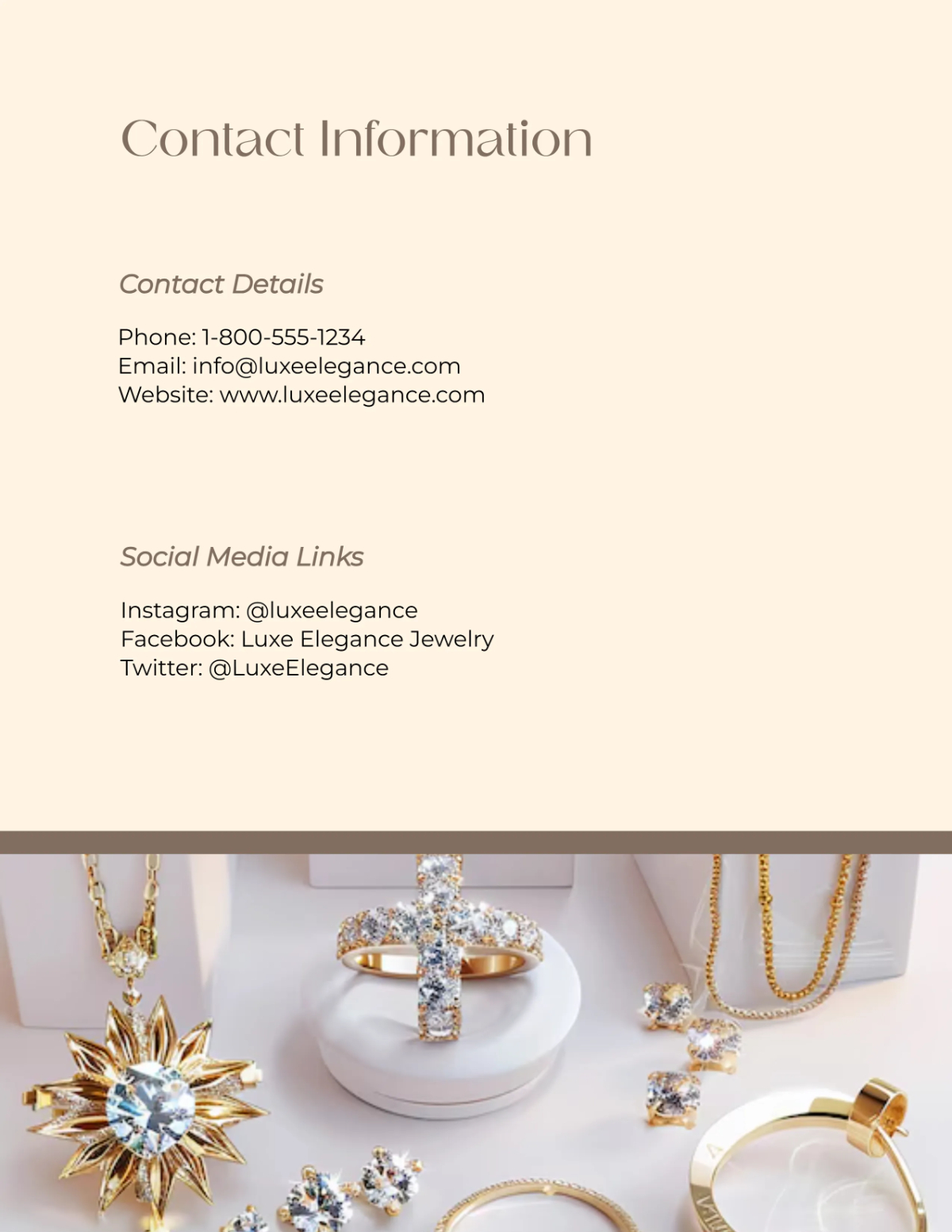 Free Jewelry Catalog Design Template to Edit Online