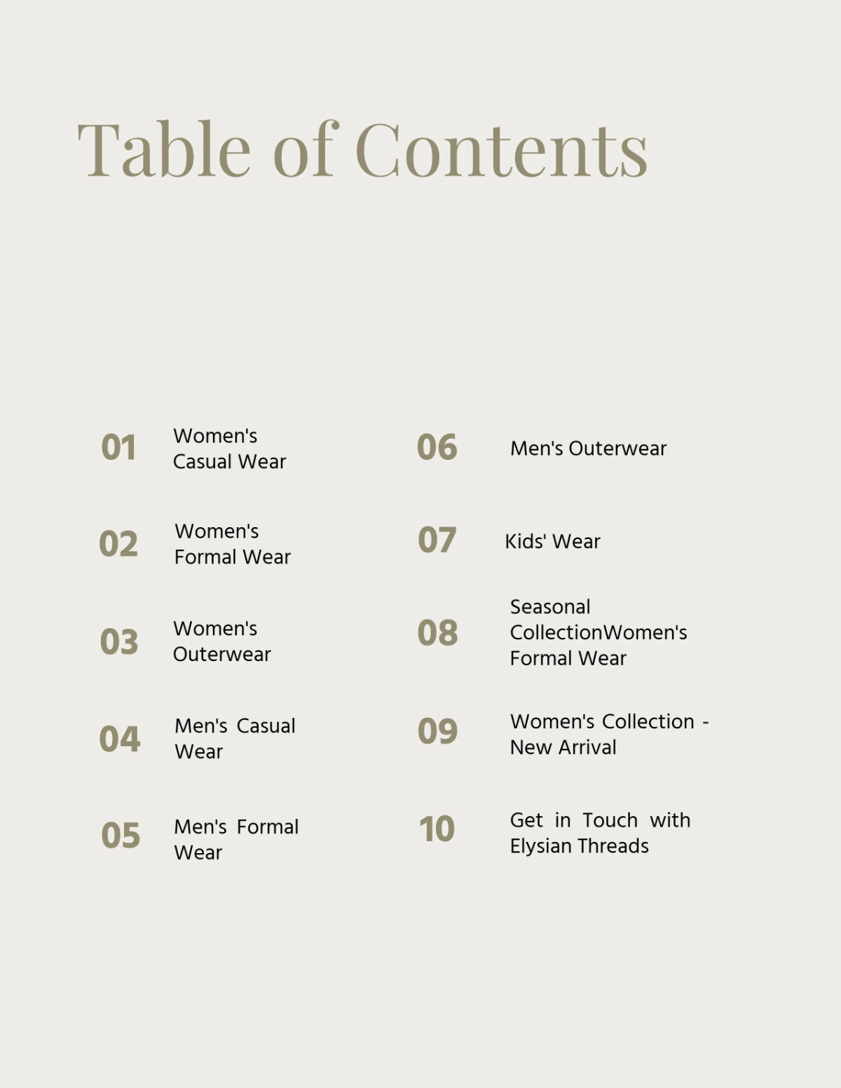 Free Blank Clothing Catalog Template to Edit Online