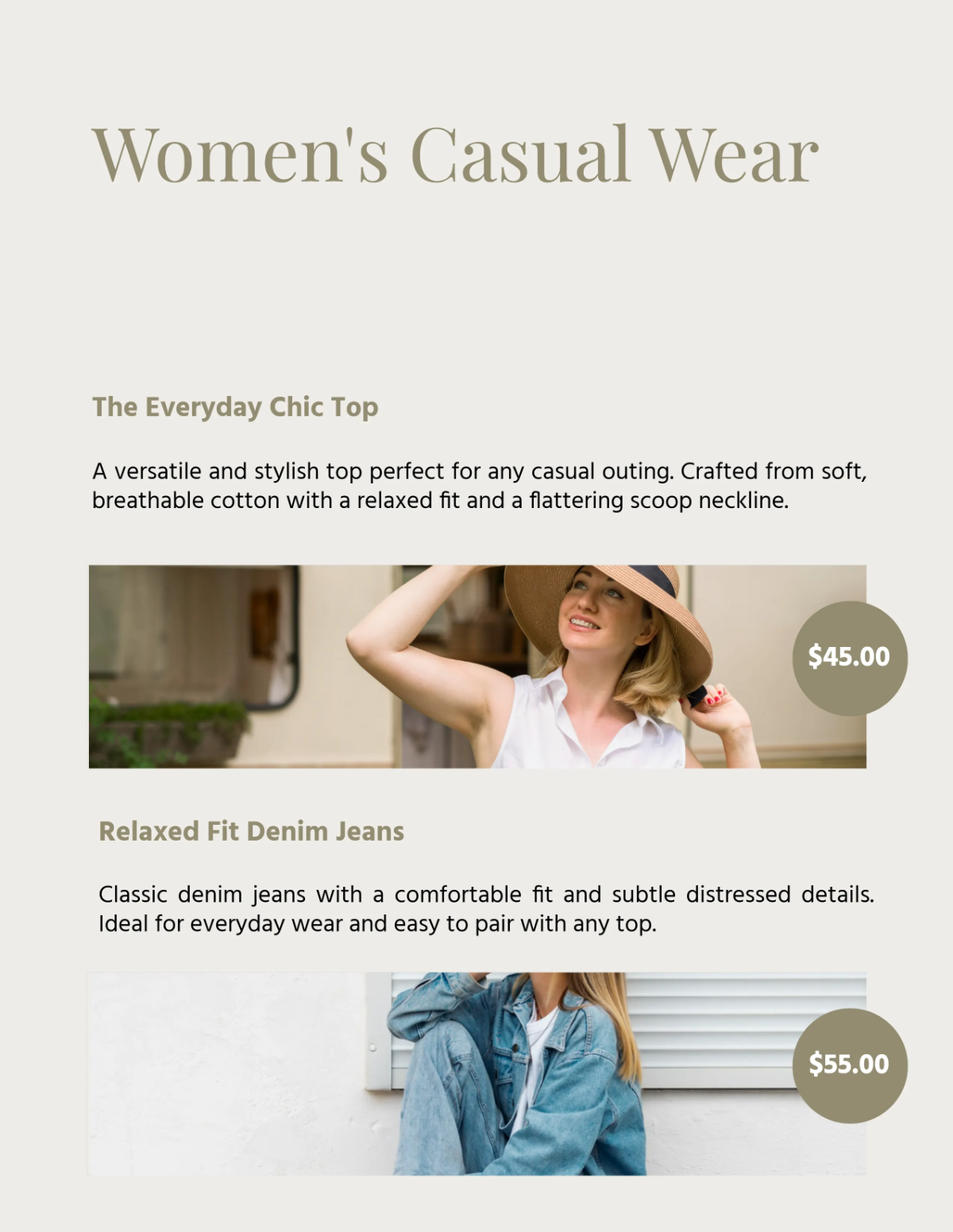 Free Blank Clothing Catalog Template to Edit Online