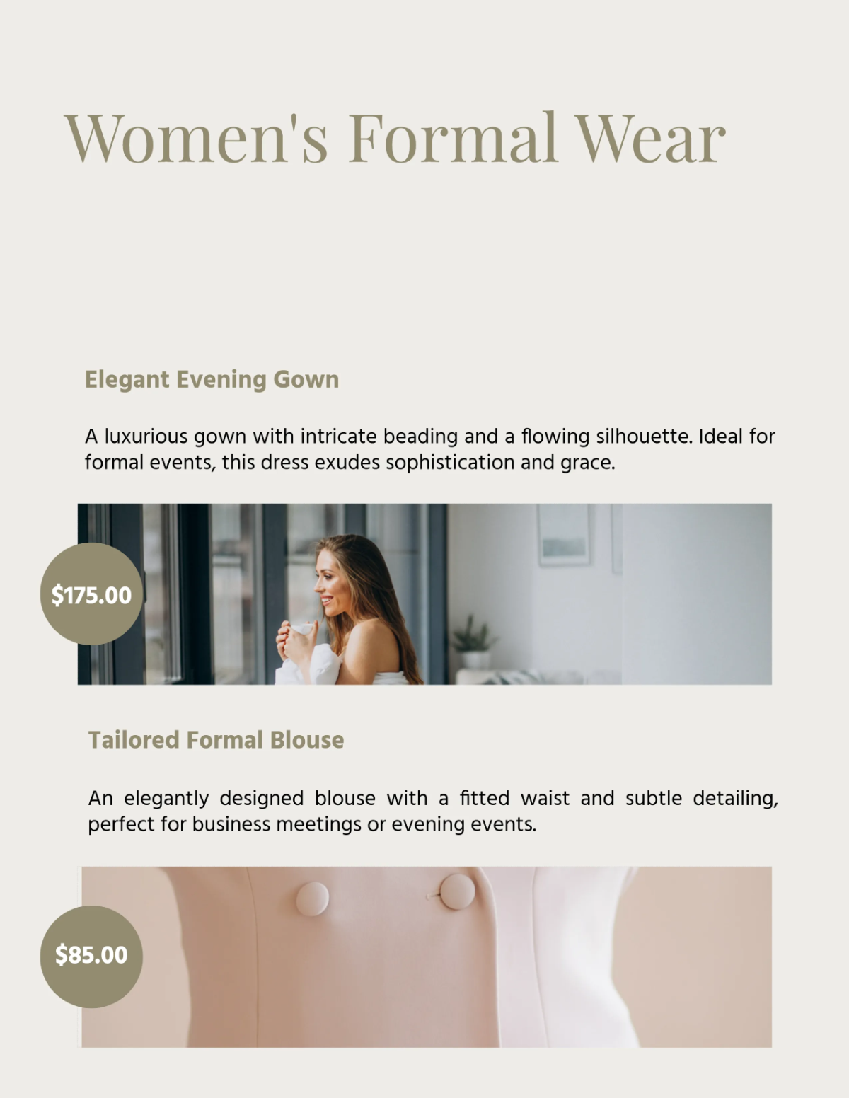 Free Blank Clothing Catalog Template to Edit Online