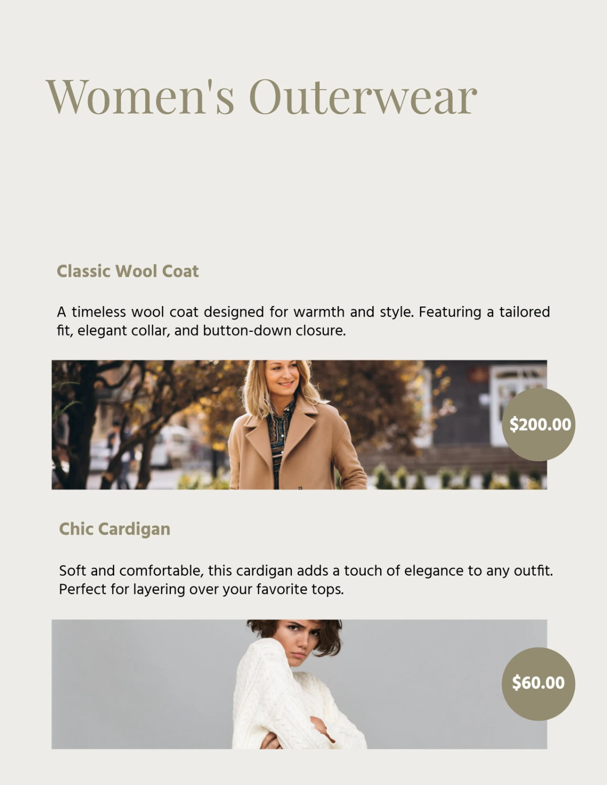 Free Blank Clothing Catalog Template to Edit Online
